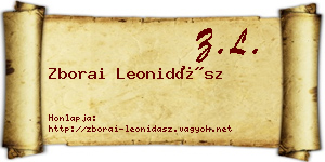 Zborai Leonidász névjegykártya